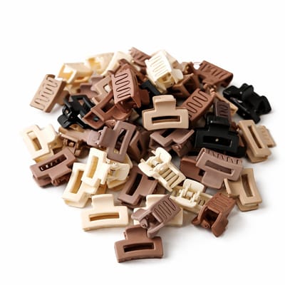 Vavida - Set 20 Kleine Haarklemmetjes - 2,5 cm - Bruin - Zwart - Beige - Haarklemmen - Anti-Slip