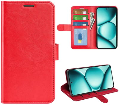 MobyDefend Hoesje - Geschikt voor Xiaomi Redmi Note 15 Pro 5G - Wallet Book Case (Sluiting Achterkant) - Rood
