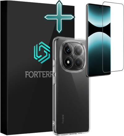 Hoesje Met Screenprotector - Geschikt voor Xiaomi Redmi Note 14 Pro - Sterk & Shockproof - Telefoon Hoes - Back Cover - Siliconen Case - Transparant