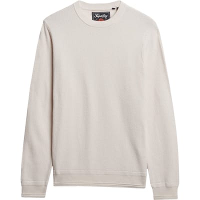 Superdry - Lichtgewicht katoenen trui met textuur - Heren - Sweaters