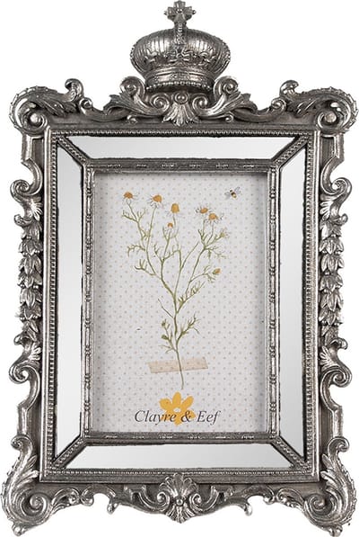 Clayre & Eef Fotolijst 10x15 cm Zilverkleurig Polyresin