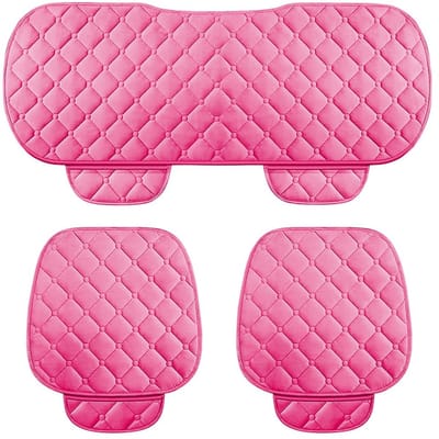 Dailygoody - Stoelhoes voor auto - Autostoelbeschermer - Zacht comfort - Roze1 - Universeel stoelkussen - Auto-interieuraccessoires voor mannen en vro