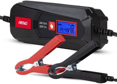 Digitale Acculader 5A 6V 12V Slimme Oplader voor Auto Motor en Boot Loodzuur en LiFePO4