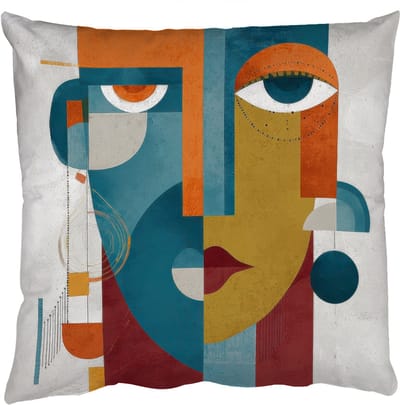 Sierkussens - Kussentjes Woonkamer - 50x50 cm - Geometrisch - Strakke vormen - Kleurrijk