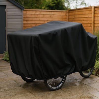 Maxxcovers Cargo Bakfietshoes - Voor 3-wielers met Regentent Huif - Waterdicht - Zwart
