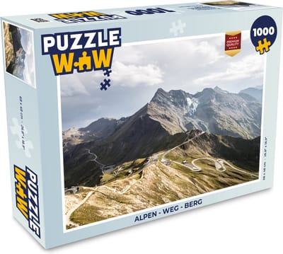 Puzzel Alpen - Weg - Berg - Legpuzzel - Puzzel 1000 stukjes volwassenen