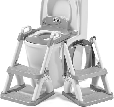 Opvouwbare Kindertoiletbril met Antislip Trap - Zindelijkheidstraining voor Jongens en Meisjes