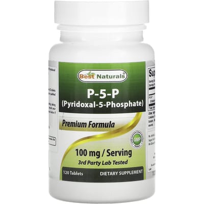 Best Naturals, P-5-P (Pyridoxal-5-fosfaat), 100 mg, 120 tabletten (50 mg per tablet)