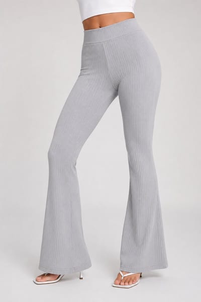 SparkNine Breezeflare dames legging - stijlvolle flare broek - S - grijs - lichtgewicht & ademend - hoge taille - flatterende pasvorm
