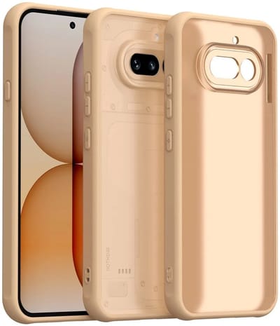 Hoesje geschikt voor Nothing Phone (4a) - Phonesta AirFrost Semi-Transparante Back Cover - Mat Sandstone Beige