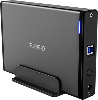 Aluminium Externe Behuizing voor 3.5" Hard Drives met Afneembare Chassis, USB 3.0, Ondersteunt SATA HDD en SSD tot 18TB