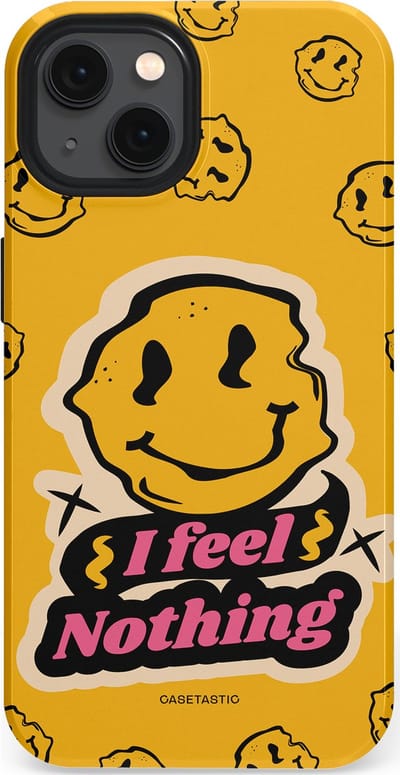 Casetastic hoesje geschikt voor Apple iPhone 13 - MagSafe - Dubbellaagse bescherming - Alles is niks - Fashion Case - Okergeel Zwart Zand