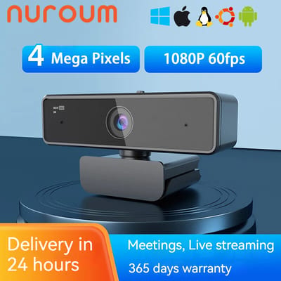 Nuroum V11 Hoge Kwaliteit 1080p 60fps Full HD Plug & Play Computer USB Webcam Mini Webcam 2K voor PC Laptop met Microfoon