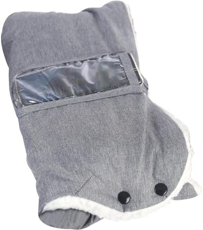 Kinderwagen Wanten - Wandelwagen Accessoires - Warm Blijven - Scheurvast Oxford Weefsel - 50 x 22.5 cm - Grijs