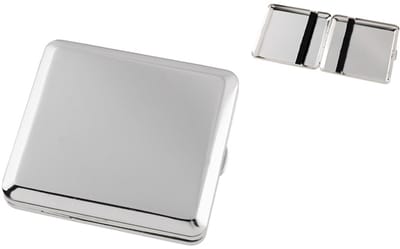 Sigarettenetui - Angelo - chrome satijn - 18 sigaretten - met elastische band