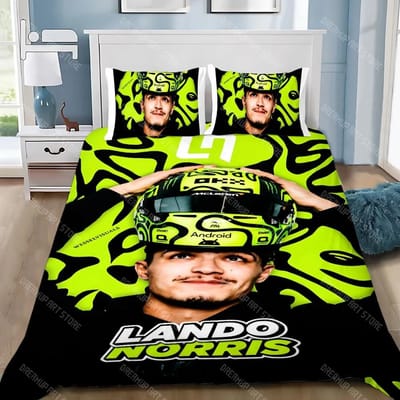 Dekbedovertrek Kussensloop Beddengoedset F1 L-Lando N-Norris Volwassen Jongen Meisje Slaapkamerdecoratie Kinderen Cadeau Eenpersoons Tweepersoons Groot Formaat EU Single 90x200cm