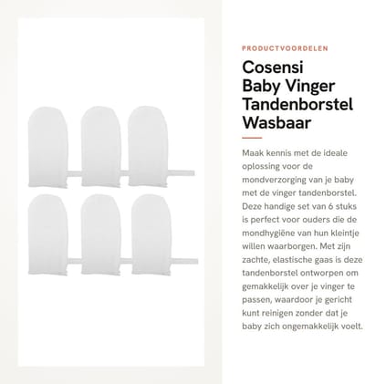 Dailygoods- Vingerschoon Set van 6 Stuks - Wasbaar/Katoen - Hygiëne - Duurzaam - Hoge Elasticiteit - Geschikt voor Alle Vingers - Mondhygiëne