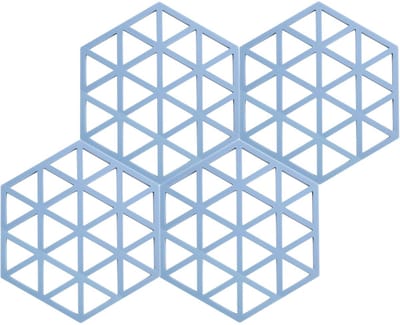 TOVBMUP Pannenonderzettters - Pannenonderzetter - Pannenonderzetter Siliconen - Pannenonderzetter hittebestendig - Diameter 16 - Blauw
