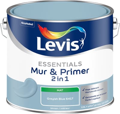 Levis - Essentials Mur & Primer - Greyish Blue - 2,5 L