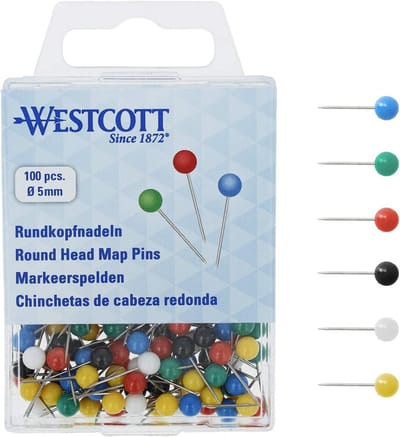 Kopspelden Set - Punaises Prikkers - Notities Bevestigen - Kleurrijke Ronde Koppen - 100 Stuks - Gesorteerd