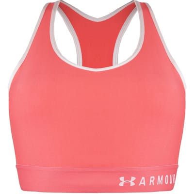Under Armour Mid Keyhole Dames Roze Sportbeha
