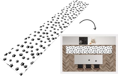 Keukenloper - Loper keuken - Patronen - Kat - Poten - 300x50 cm - Keukenloper vinyl