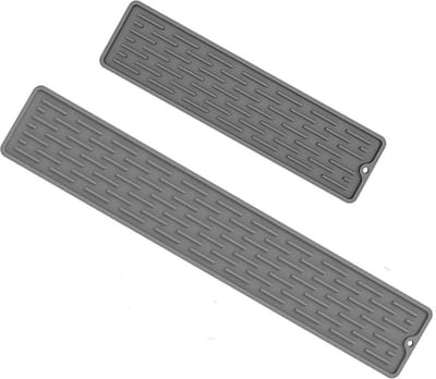 Afdruipmatten siliconen - smalle afdruipmat voor servies - 55 x 88 cm en 35 x 88 cm - droogmat afdruipbak voor servies en glazen - vaatwasmachinebestendig