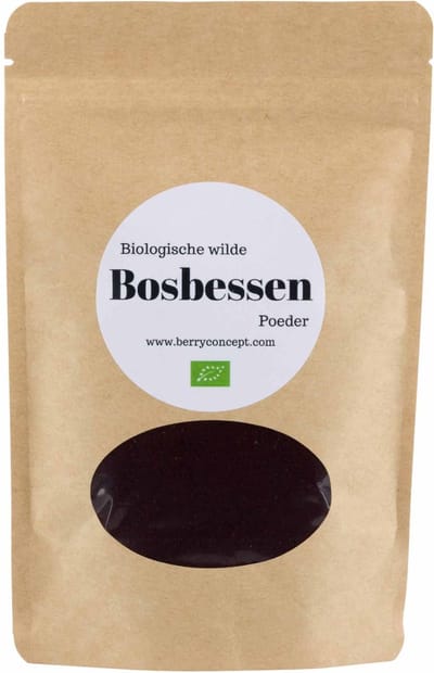 Biologische wilde bosbessen poeder 150 gram