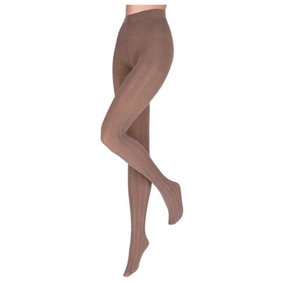 Morethansocks - Dames Panty - Kabelstructuur - Maat S t/m XXL - Panty's - Kousenbroek dames - Hoge kwaliteit panty