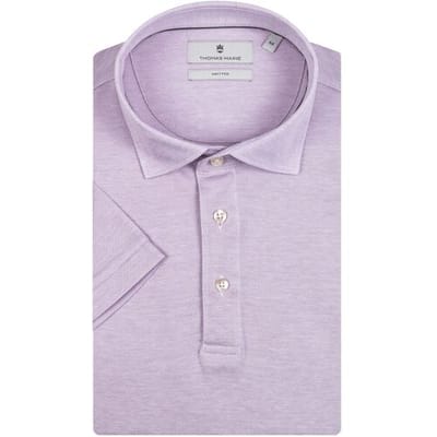 Thomas Maine Polo Cotton Piqué Short Sleeve Lila / male