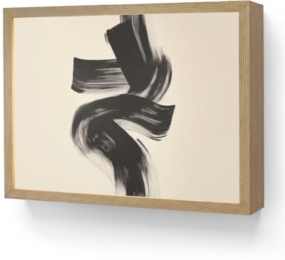Wandlamp 40x30 cm - Oplaadbaar - Strepen - Zwart - Abstract - Wandlampen binnen woonkamer - Slaapkamer lamp - Decoratieve nachtlamp - Vloerlamp draadloos