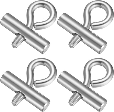 Set van 4 RVS Terminal Stoppers voor Tread Rail en Tiller - Accessoires voor Camping, Caravan en Tent met M5 Aansluitingen