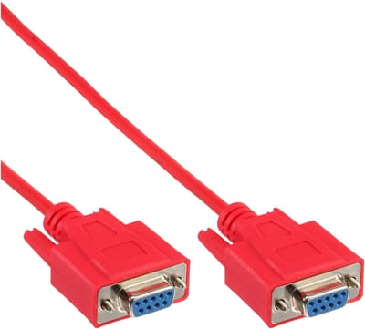 Premium seriële RS232 null modemkabel 9-pins SUB-D (v) - 9-pins SUB-D (v) / gegoten connectoren - 3 meter