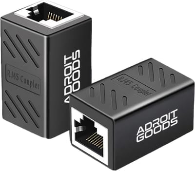 AdroitGoods RJ45 Koppelstuk - Netwerk LAN Internetkabel Verlengstuk Adapter - Ethernet UTP-koppeling