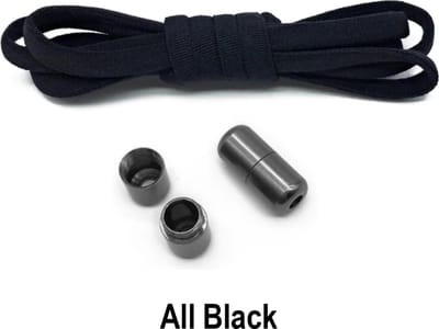 Elastische Veters - Veters - Schoenveters - Zwart + Zwarte Sluiting