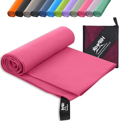 Microvezel Handdoeken - Grote Sneldrogende - Sport en Reizen - Zeer Absorberend - 180x90 cm - Zacht Roze