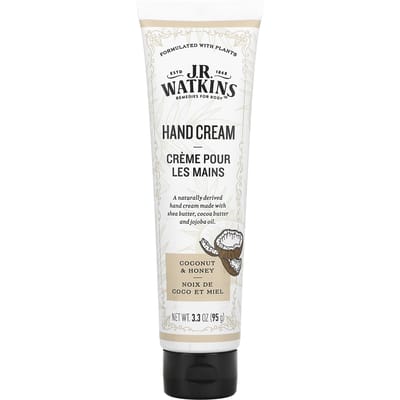 JR Watkins, Crème pour les mains, Noix de coco et miel, 95 g (95g) white