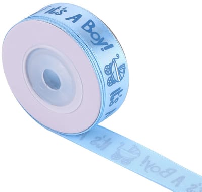 Jhubersproducts - Satijn Lint Baby Jongen Blauw - Baby Shower Decoratie - 10 Yards/Roll - Polyester - Uitnodigingen - Verjaardagsfeestdecoratie - Baby