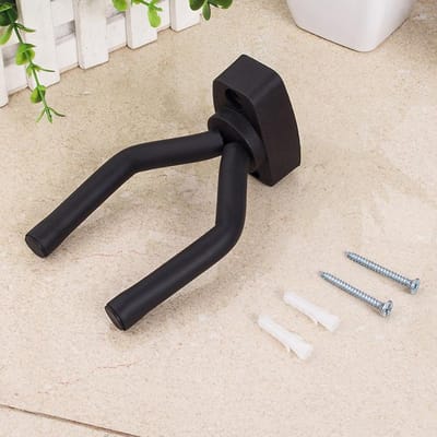 Crochet de guitare Crochet court pour guitare violon Support suspendu pour ukulélé Support pour piano Crochet mural Accessoires pour guitare noir