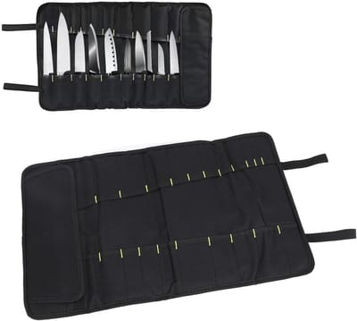 Multifunctionele Rollende Opbergtas voor Bestek en Messen - Ideaal voor Thuis, Werk, School en Kamperen - 20 Slots, Duurzaam Canvas en Handig Ontwerp