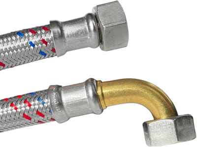 Panzerschlauch 1/2 Zoll, Edelstahl, DVGW, Flexibele slang