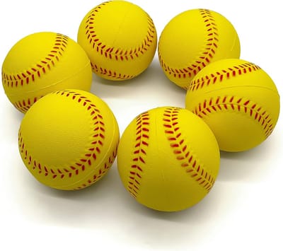 Trainingsballen Set - Softbal Bal - Sport Training - Duurzaam Kunstleer - Standaard Maat - Geel