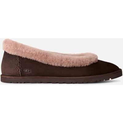 UGG® Zora Ballet Flat for Women in Dusted Cocoa, Size 3, Suede