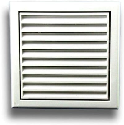 Ventilatierooster Afsluitrooster - Insectenbescherming Flens - Ventilatie Afsluiten - Verborgen Schroeven - Ø100 154x154mm - Wit