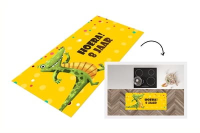 Keukenloper - Loper keuken - Krokodil - Feest jaar - 120x50 cm - Keukenloper vinyl