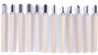 Benson Guts set - hout - hobby - 12 delig - gutsen - stempels maken/hout bewerken