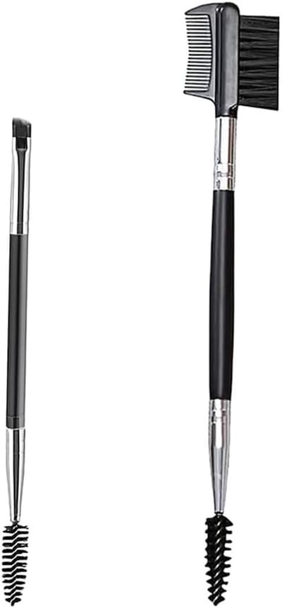 Professionele Oogmake-up Borstelset - 2-delige Wenkbrauw- en Wimperkam met Dubbele Zijde, Perfect voor Precisie en Scheiding van Wimpers en Wenkbrauwen