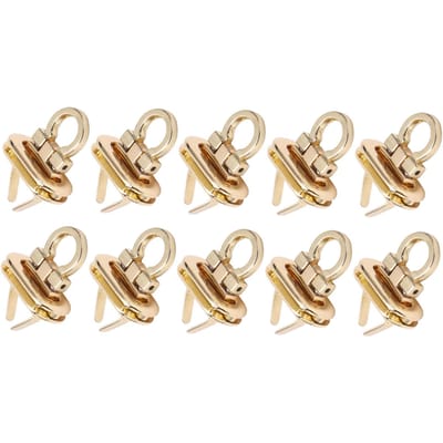 10 stuks Draaisluiting Stevig Duurzaam Legeringsmateriaal Breed Klassiek Stijl Draaisluiting Sluiting voor Tas Portemonnee beige