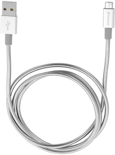 Verbatim Micro B USB Cable Sync&Charge 100 cm zilverkleurig