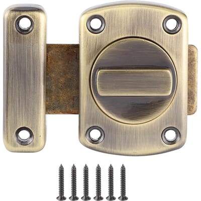 Schuifdeurslot met grendel van zinklegering voor kast, kast, accessoire, grendelslot L